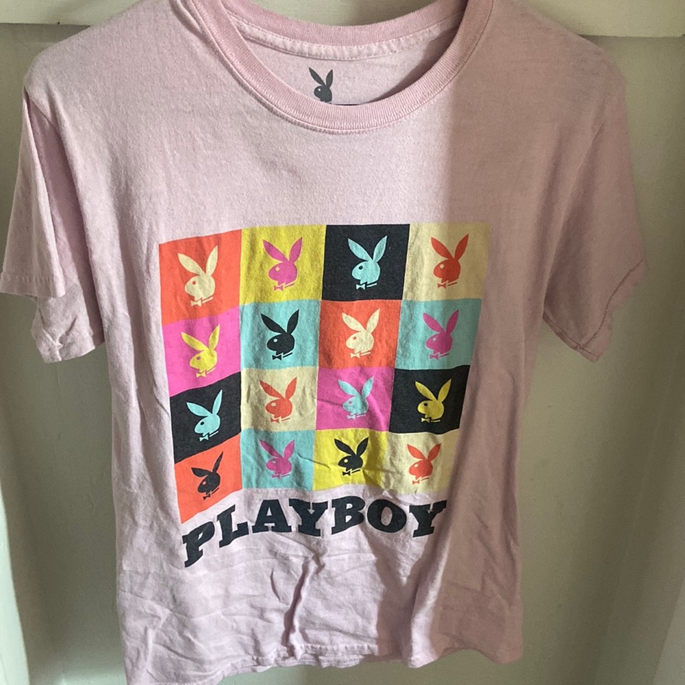 Pink playboy T shirt